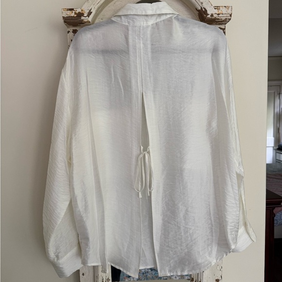 NWT Rebecca Minkoff Paisley Sheer White Blouse Size Small - Picture 4 of 7